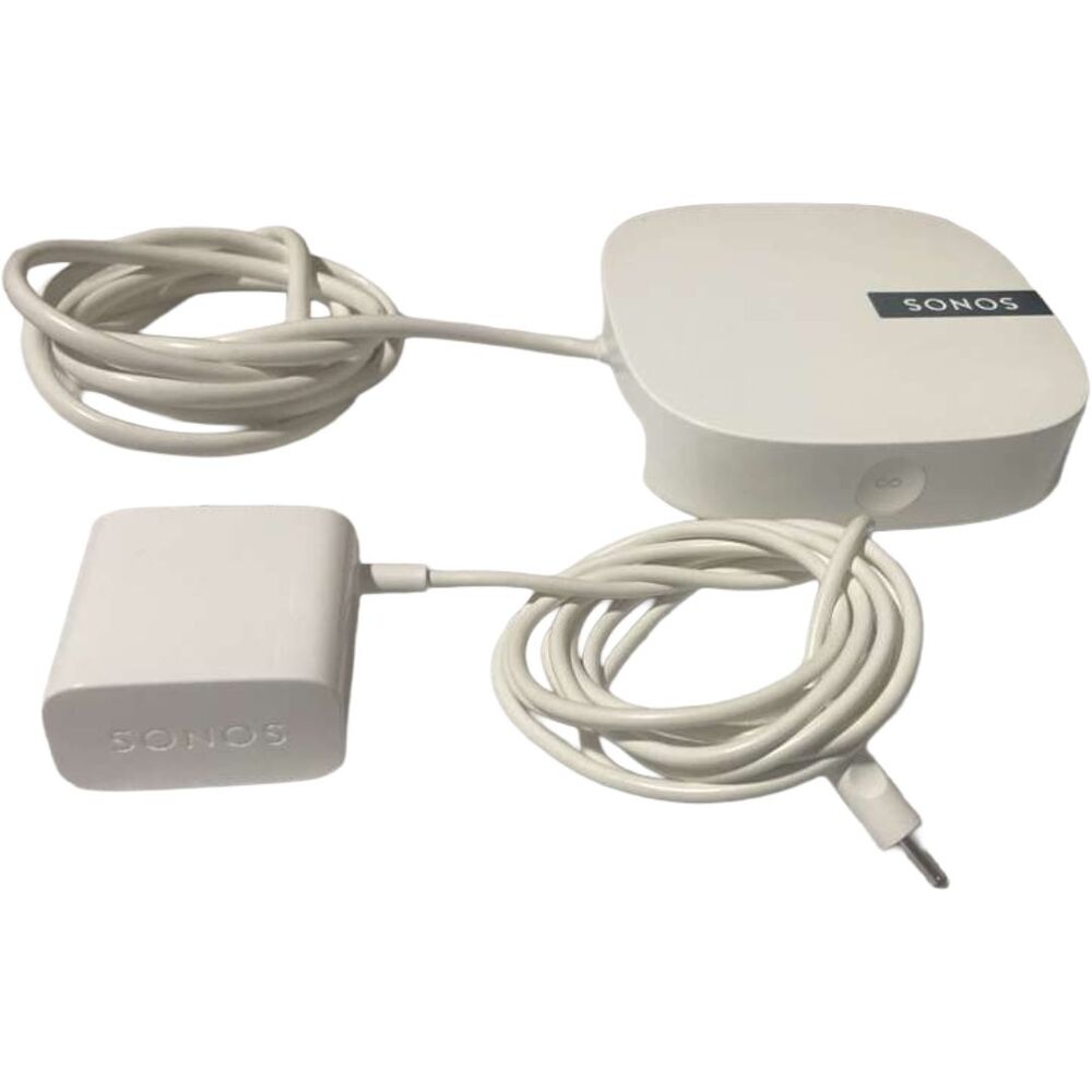 Sonos BOOST Wireless Speaker Transmitter White Ethernet Cable Power Cord